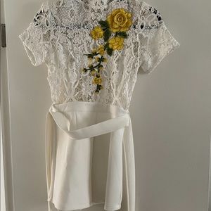 White lace romper